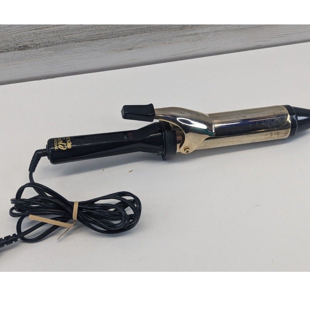 Andis Gold Medal Curling Iron Model CI-5 Gold Plated Barrel Black Handle 1 Inch